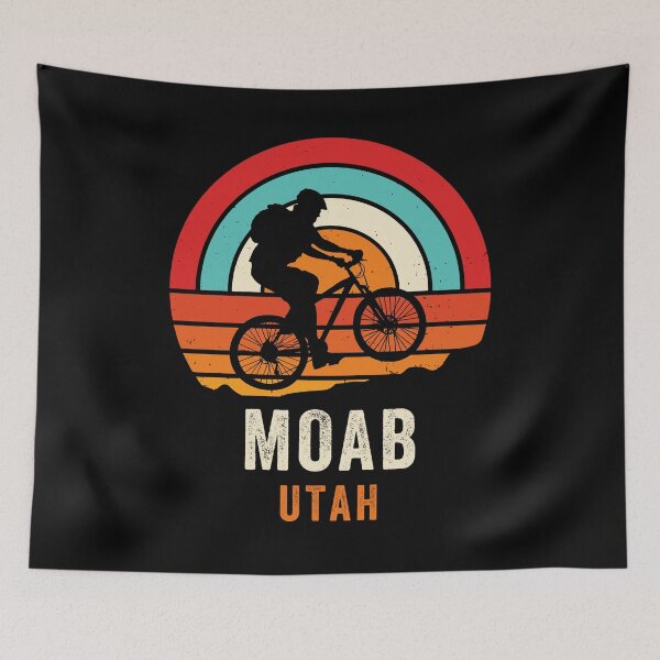 Item preview, Moab Utah Mountain Biking Gear Retro Vintage MTB Bicycle Bike Rider designed and sold by retrodesigner14.