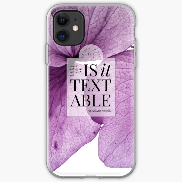 Is it textable? (Lilac Flourish) iPhone Soft Case