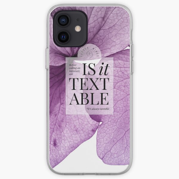 Is it textable? (Lilac Flourish) iPhone Soft Case