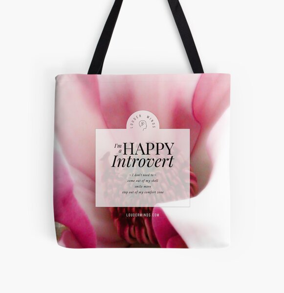 I'm a Happy Introvert All Over Print Tote Bag
