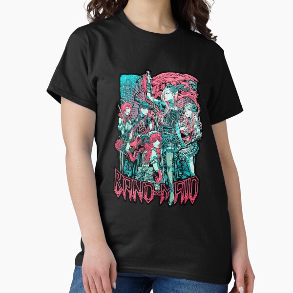 BAND-MAID bandmaid T-shirt Size L Blue Black Limited Japan