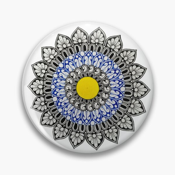 Item preview, Yellow Blue Mandala designed and sold by artesiaKT.