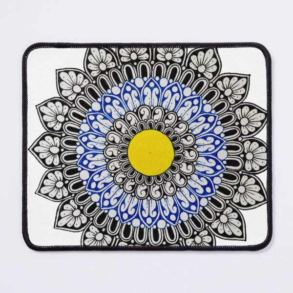 Item preview, Yellow Blue Mandala designed and sold by artesiaKT.