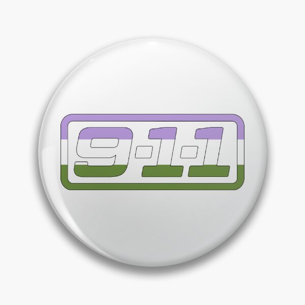 Item preview, 9-1-1 on ABC logo (Genderqueer Pride Themed) designed and sold by Sunny's Delights.