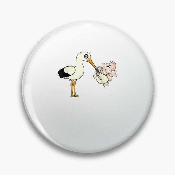Item preview, Stork Carrying Baby  Cute Newborn Babies Infant  designed and sold by elaniastu.