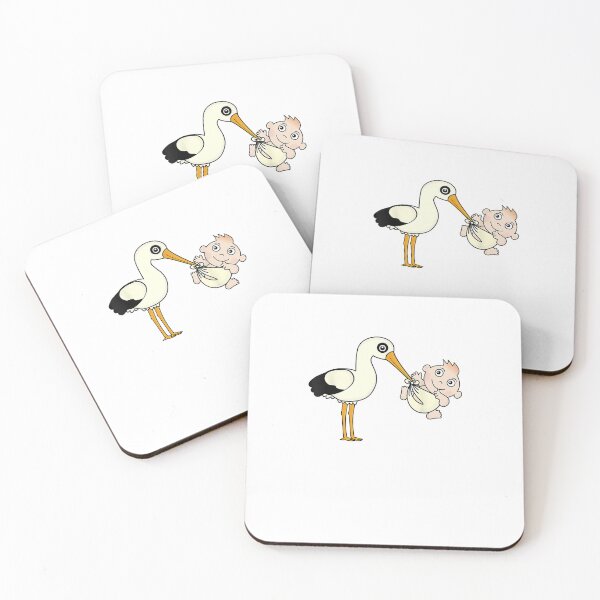 Item preview, Stork Carrying Baby  Cute Newborn Babies Infant  designed and sold by elaniastu.