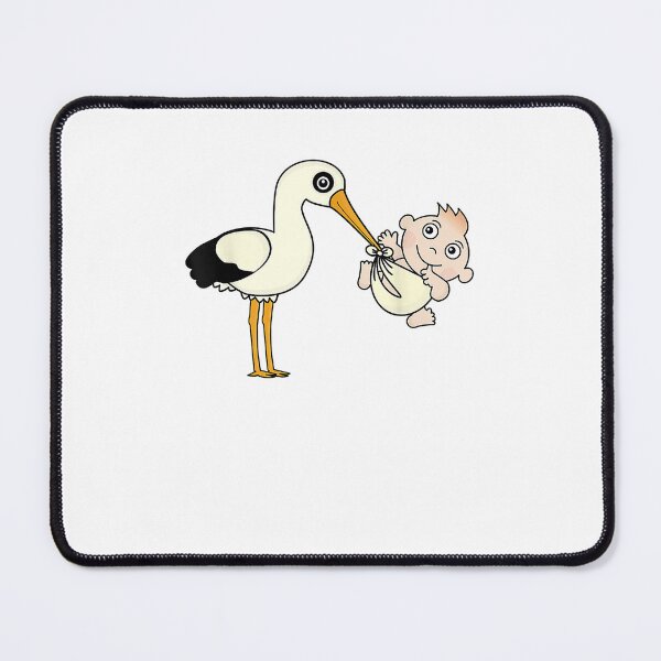 Item preview, Stork Carrying Baby  Cute Newborn Babies Infant  designed and sold by elaniastu.