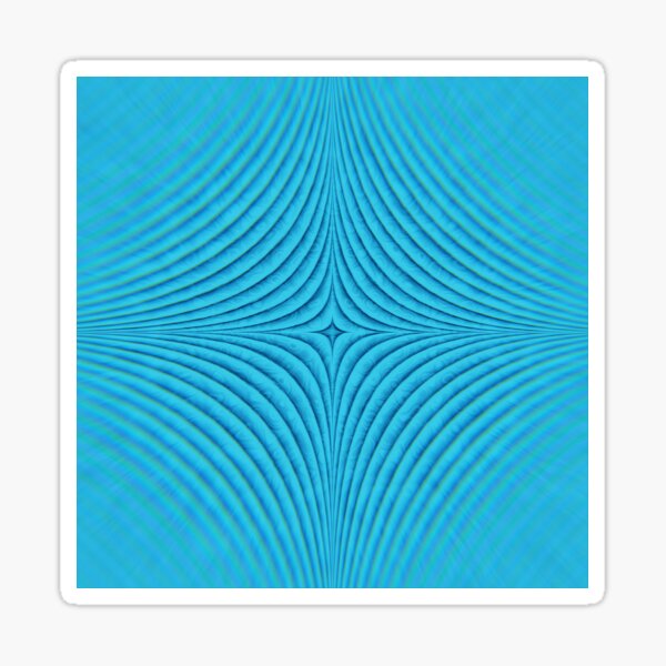Abstract Stylized Ocean Waves Pattern Sticker