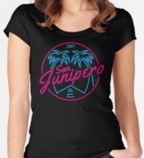 Black Mirror San Junipero NEON Women's Fitted Scoop T-Shirt