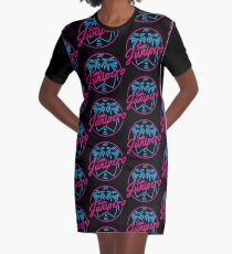 Black Mirror San Junipero NEON Graphic T-Shirt Dress