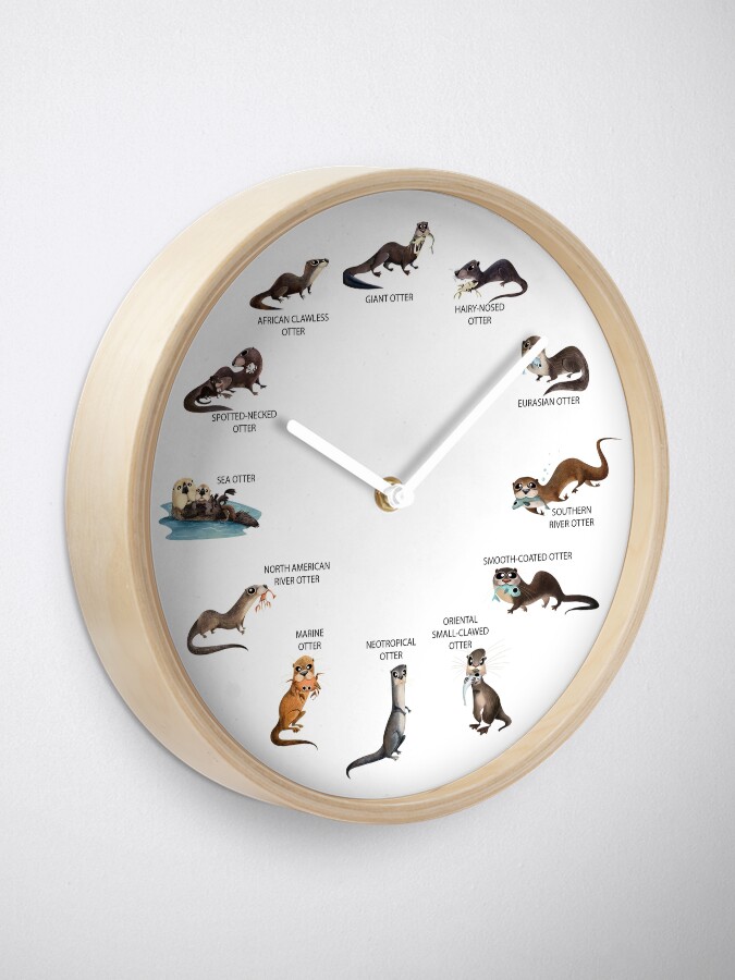 Alternate view of Otters of the World Clock