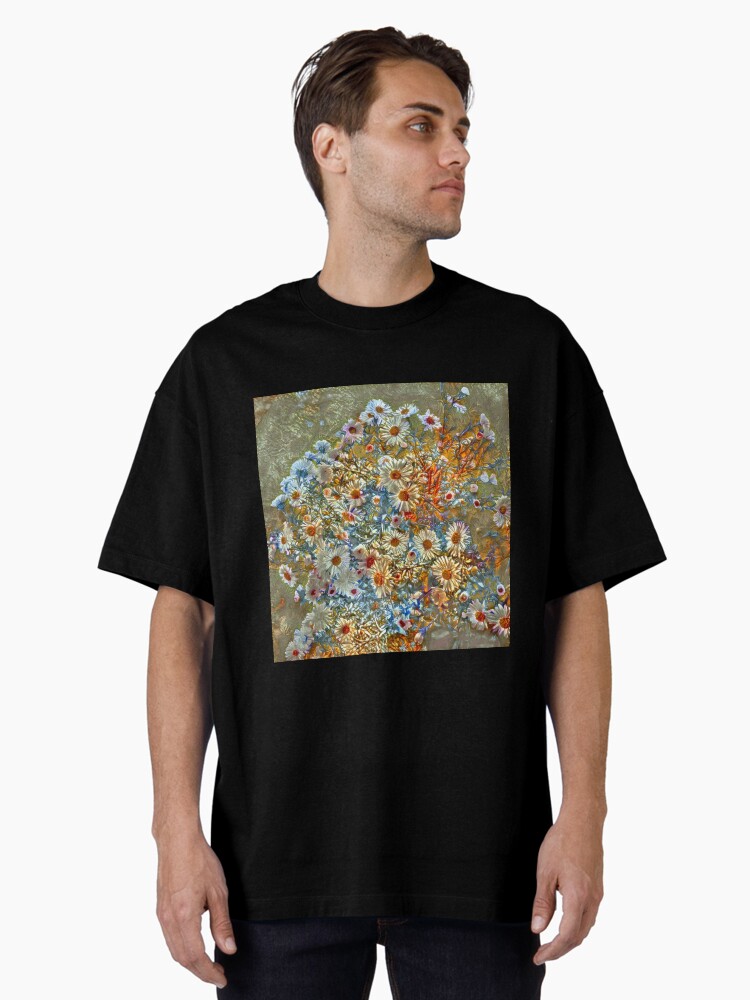 Thumbnail 1 of 7, Oversized T-Shirt, Flowers designed and sold by blackhalt.