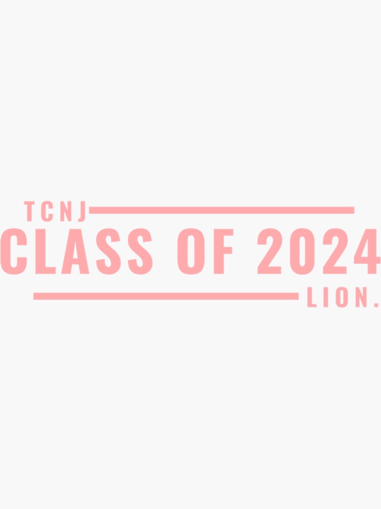 "TCNJ class of 2024 " Sticker by qeusatebaeuire Redbubble