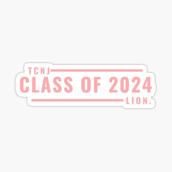 "TCNJ class of 2024 " Sticker by qeusatebaeuire Redbubble