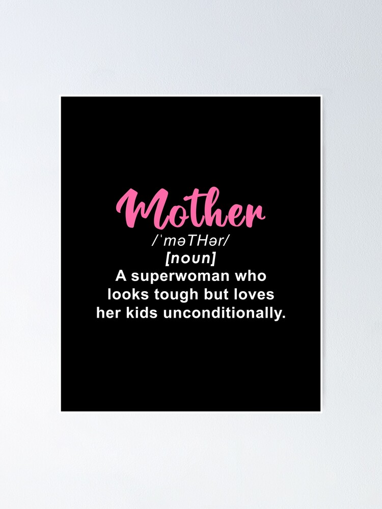 Mom Is A Superwoman Poster For Sale By R Design Redbubble 