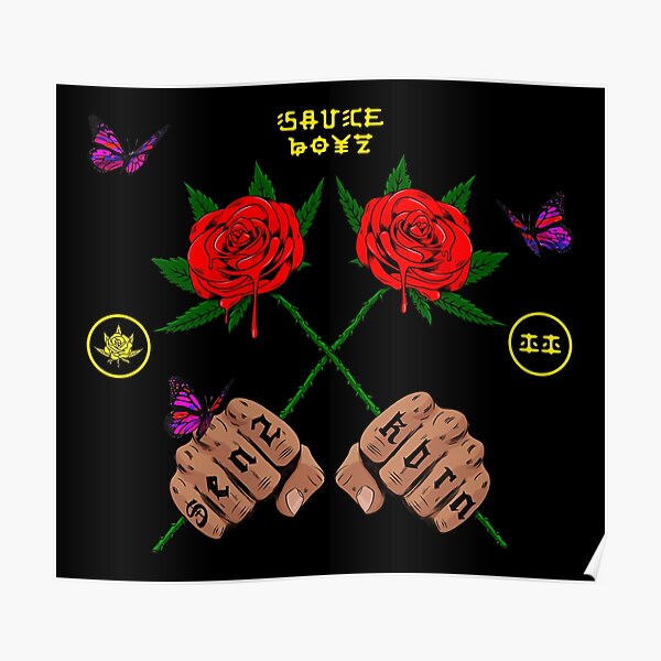 "Eladio Carrion Merch Eladio Carrion Sauce Boyz Rose" Poster for Sale