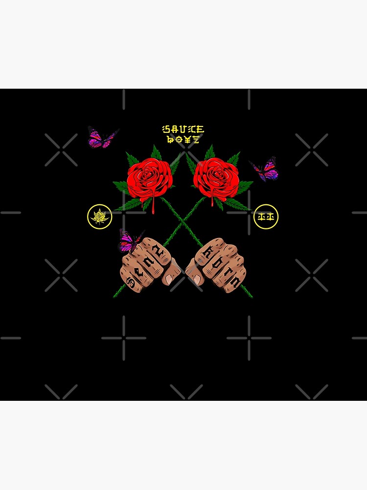 "Eladio Carrion Merch Eladio Carrion Sauce Boyz Rose" Tapestry for Sale