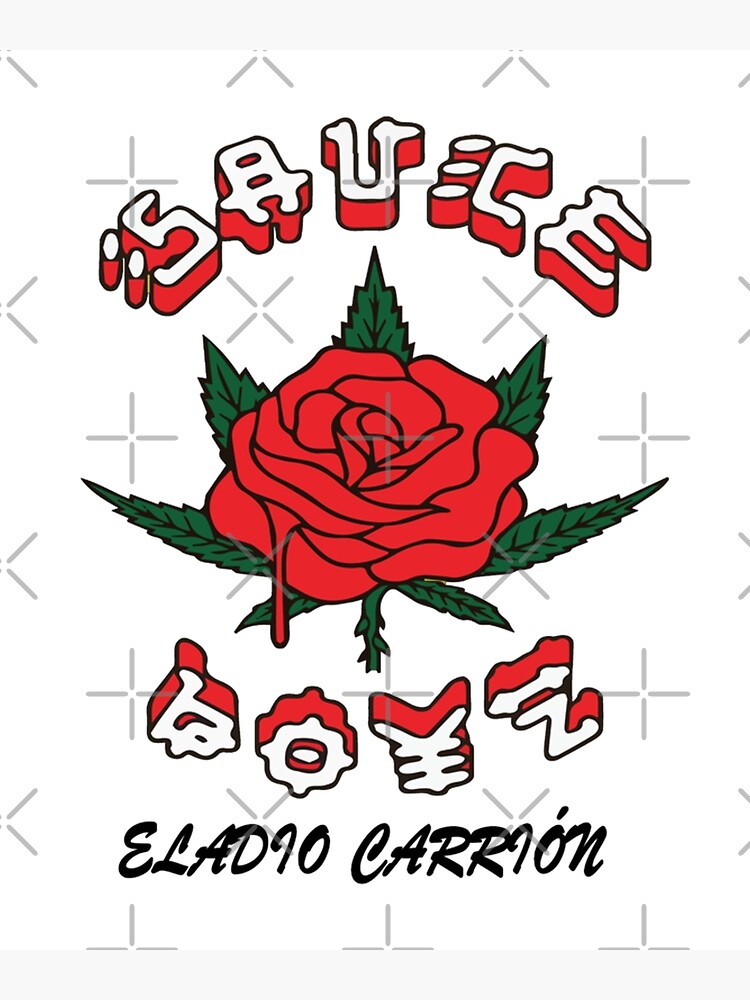 "Eladio Carrion Merch Eladio Carrion Sauce Boyz Roses" Poster for Sale