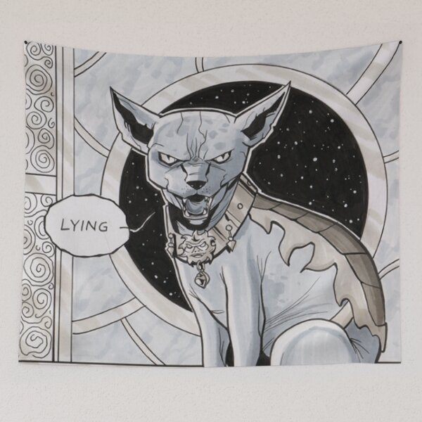 Item preview, lying cat art designed and sold by emilysigerr.