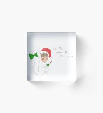 "reason for the season" weird cats Acrylic Block