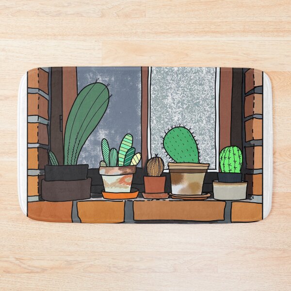 Item preview,  #CactiLove Cactuses Cacti Brick Wall Shelves Window designed and sold by marie-inks.