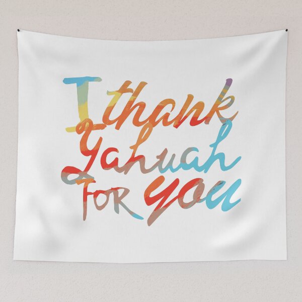 Item preview,  I thank Yahuah for you, Hebrew, Greetings, Israelite, Hebrew Israelite Merch designed and sold by Yachad.