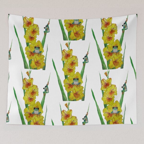 Item preview, Sword Lily and Tree Frogs designed and sold by polar-fox.