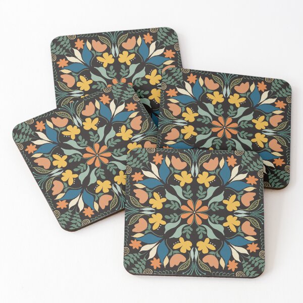 Item preview, Folk Mandala Pattern designed and sold by WalkSimplyArt.