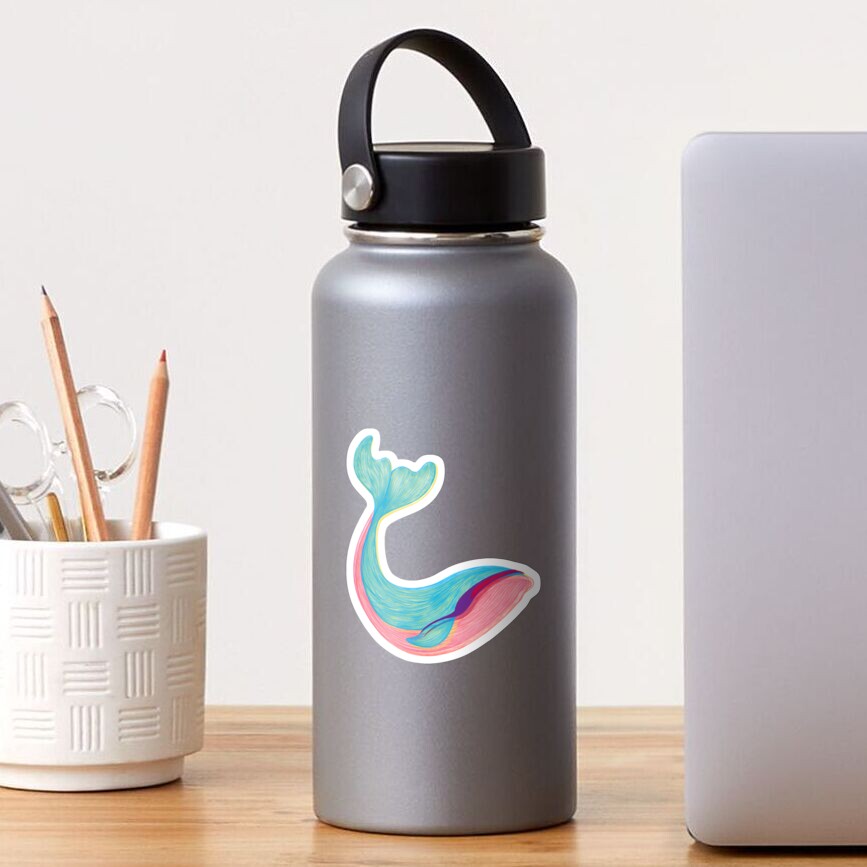 3D Whale Sticker