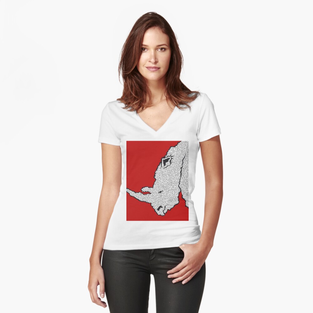 Artikel-Vorschau von Tailliertes T-Shirt mit V-Ausschnitt, designt und verkauft von Rektozhan.