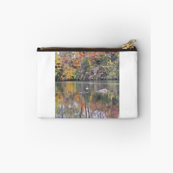Item preview, Swimming Duck Among Fall Foliage Reflections Photograph designed and sold by adriturner.