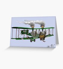 WORLD WAR ONE BOMBER AEROPLANE VICKERS VIMY STYLE STEAMPUNK Greeting Card