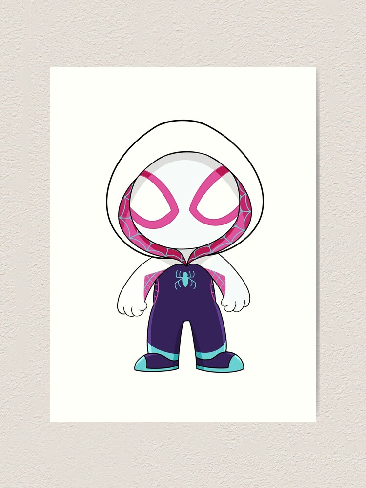 Cute spider ghost, baby spidey girl, grl pwr, cartoon ghost spider | Art  Print