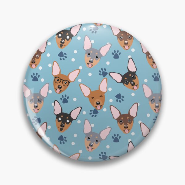 Item preview, Funny Miniature Pinscher Dog Emoji designed and sold by Lulupainting.