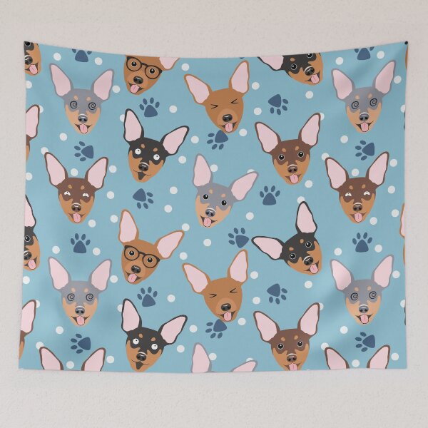 Item preview, Funny Miniature Pinscher Dog Emoji designed and sold by Lulupainting.