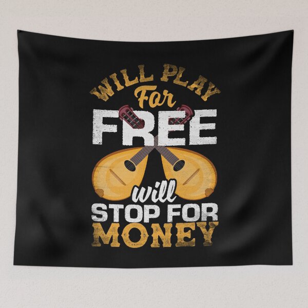 Item preview, Mandolin Mandolinist Will Play For Free Will Stop For Money designed and sold by ShopTheStyle.