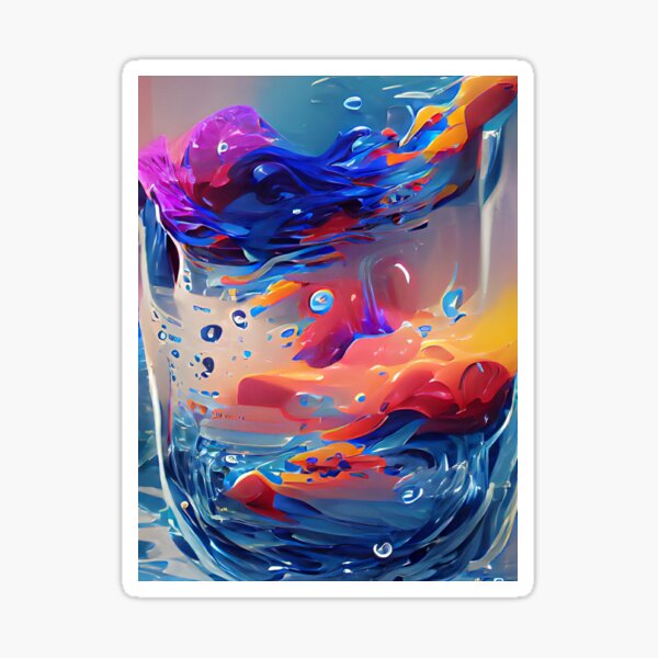 "The Water Glass" Sticker by LABAZA Redbubble