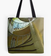 Michael Davies - Spiral Staircase at the West Usk Lighthouse Tote Bag