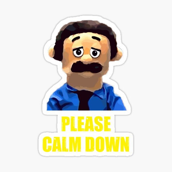 "Please Calm Down Awkward Puppets Diego" Sticker for Sale by BDCSTYLE