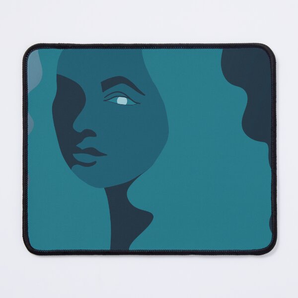 Item preview, Lady in blue Eye dark light curly hair retro 1940s golden hollywood era moviestar designed and sold by marie-inks.