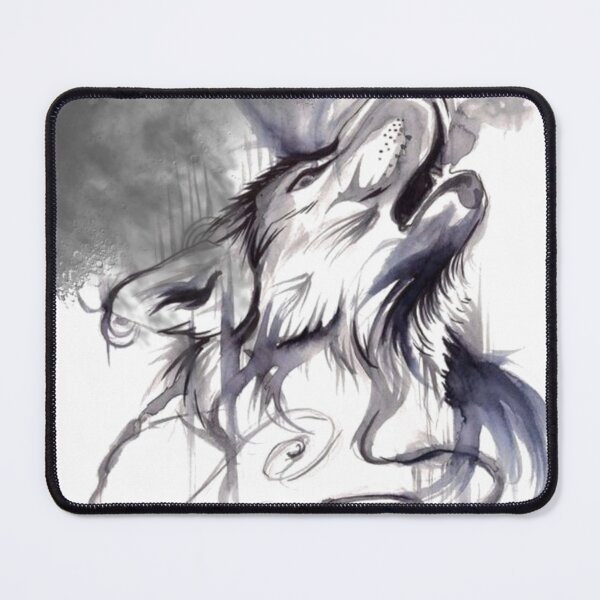 Item preview, wolf howling sketch designed and sold by Umerchatha444.