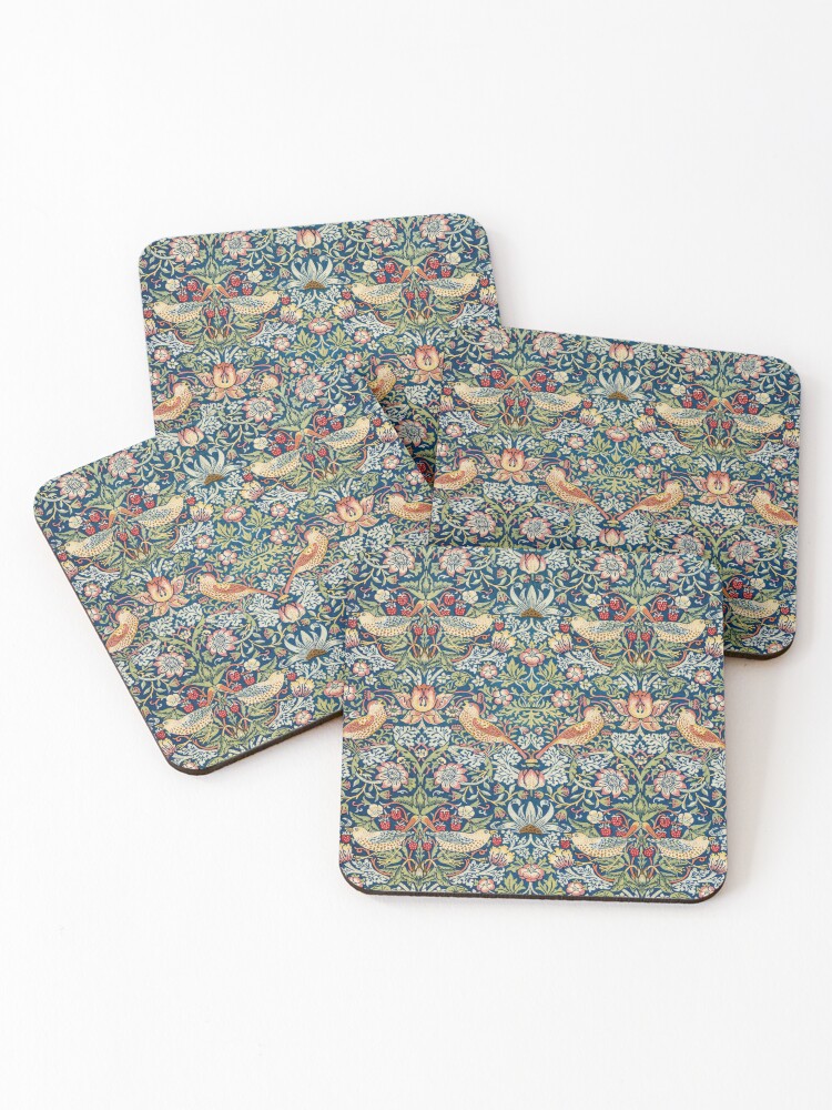 Aperçu 1 sur 5. Dessous de verre (lot de 4) avec l'œuvre voleur de fraises Pattern Morris créée et vendue par Star5sixx.