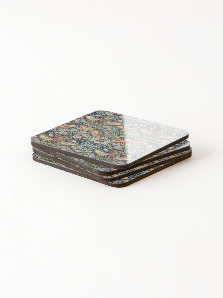 Aperçu 4 sur 5. Dessous de verre (lot de 4) avec l'œuvre voleur de fraises Pattern Morris créée et vendue par Star5sixx.