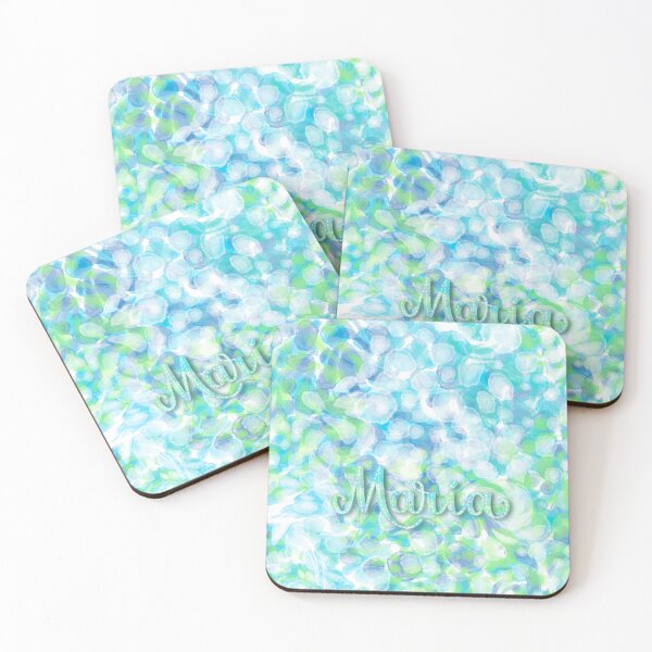 Item preview, MARÍA - Personalized watercolor design with the name of MARÍA, in green, turquoise, blue and white.. designed and sold by CristelDesign.