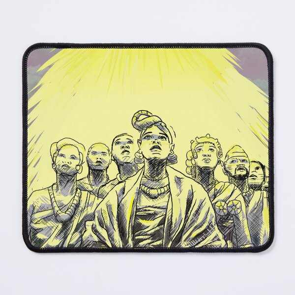 Item preview, Yaa Asantewaa and her warriors see the golden stool descend from the sky. designed and sold by tqueen.