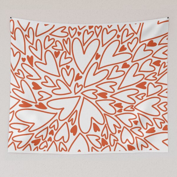 Item preview, Love Storm Orange Hearts designed and sold by marie-inks.