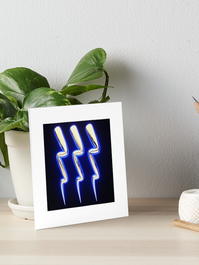 Three Magical Glowing Stylized Lightning Bolts Art Board Print for Sale by  jrfiiANIMATION