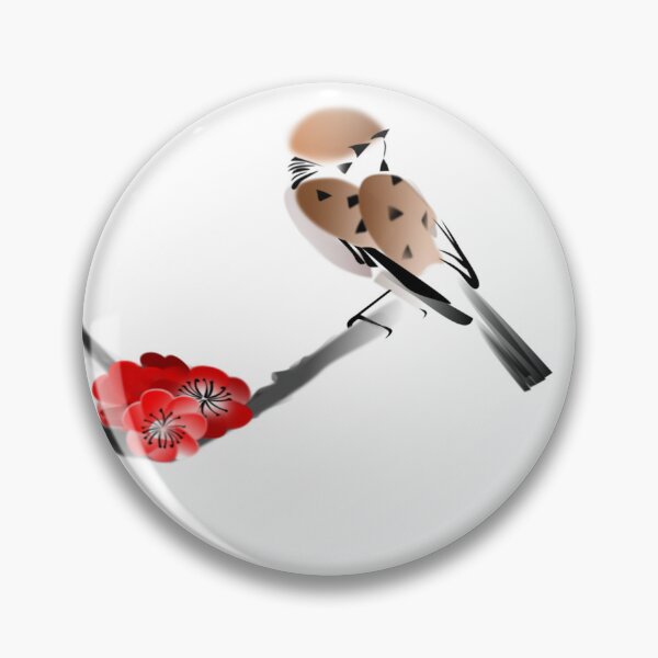 Item preview, Sparrow on cherry branch - Chinese painting designed and sold by NolDesigns.