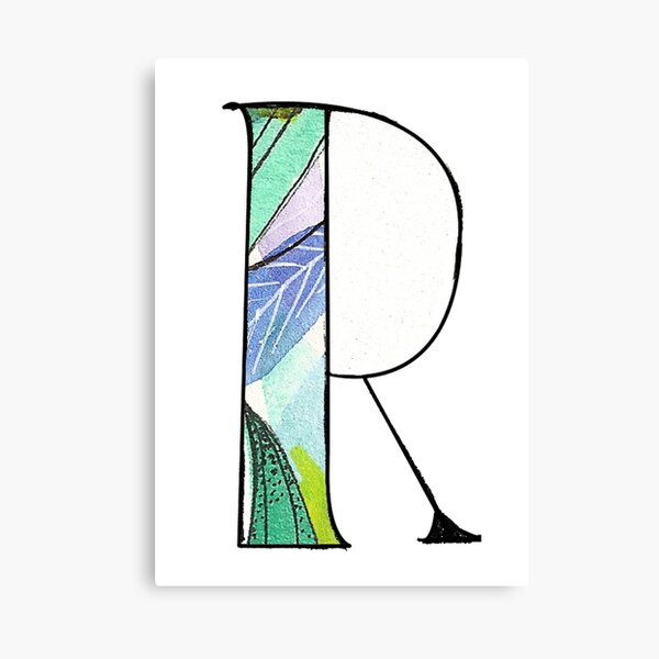 Letter R Monogram Initial Olive Green Pearl White Aesthetic Abstract  Pattern Painting On Canvas - Monogram R - Mug