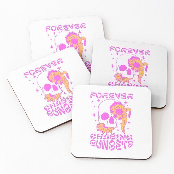 Item preview, Aesthetic Skull Mood Saying Forever Chasing Sunsets designed and sold by Donnie56441.